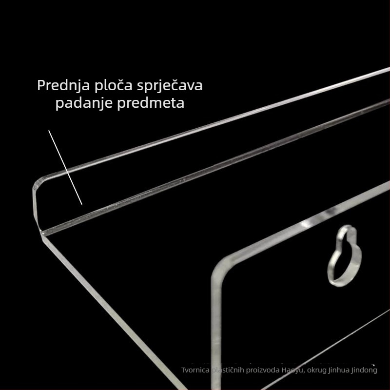 Akrilna zidna polica u obliku U za kozmetiku, bez bušenja, za kupaonicu