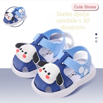 PVC sandale za djecu s zatvorenim prstom, unisex, neklizajuće mekane potplata, ljetna obuća za djecu 0-3 godina