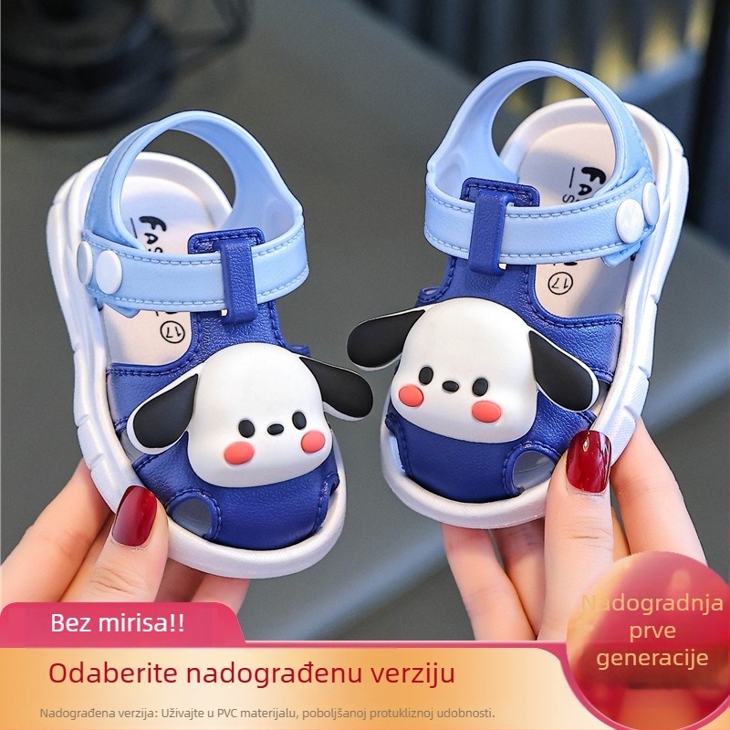 PVC sandale za djecu s zatvorenim prstom, unisex, neklizajuće mekane potplata, ljetna obuća za djecu 0-3 godina