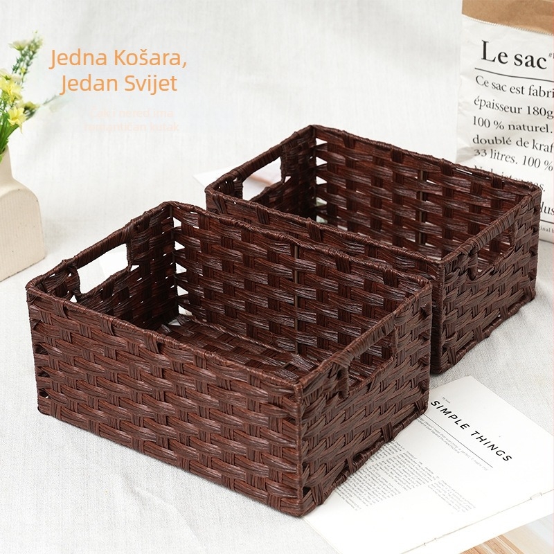 Kutija za pohranu i koš od umjetnog ratana, japanskog stila
