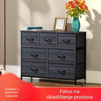 Platneni skladišni ormar s 7 pretinaca, za dnevni boravak, odlaganje odjeće i igračaka
