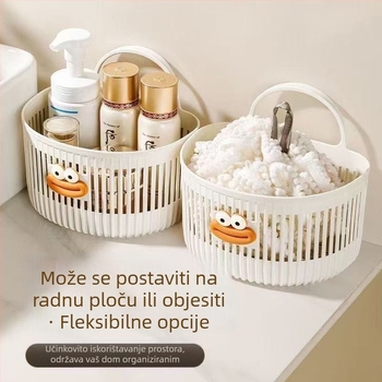 Višefunkcionalna mala viseća korpa za kupaonicu i dom, zidni nosač s 6 razina skladištenja