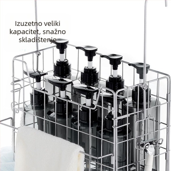 Japanski stil sklopivi zidni koš za kupaonicu od 304 nehrđajućeg čelika, držač šampona