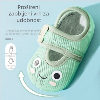 Dječje unutarnje cipele za hodanje, prozračne, protuklizne, s crtanim uzorkom, ljeto