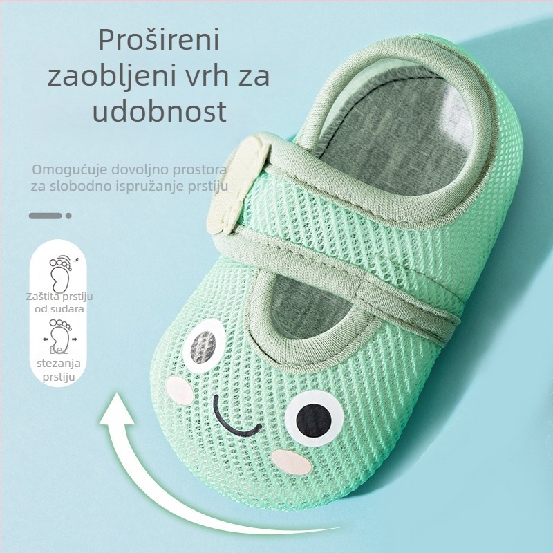 Dječje unutarnje cipele za hodanje, prozračne, protuklizne, s crtanim uzorkom, ljeto