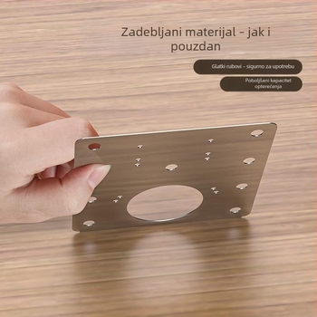 Nehrđajući čelična pločica za popravak šarki za ormariće i garderobe – dodatak za vrata ormara, moderan minimalistički dizajn
