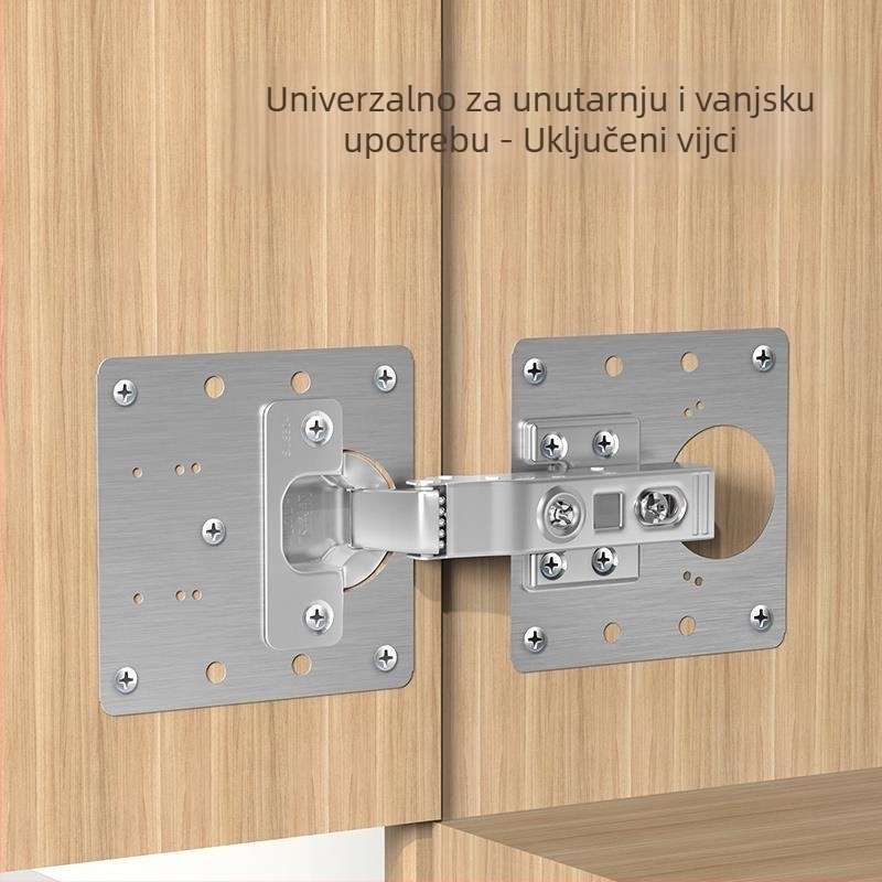 Nehrđajući čelična pločica za popravak šarki za ormariće i garderobe – dodatak za vrata ormara, moderan minimalistički dizajn