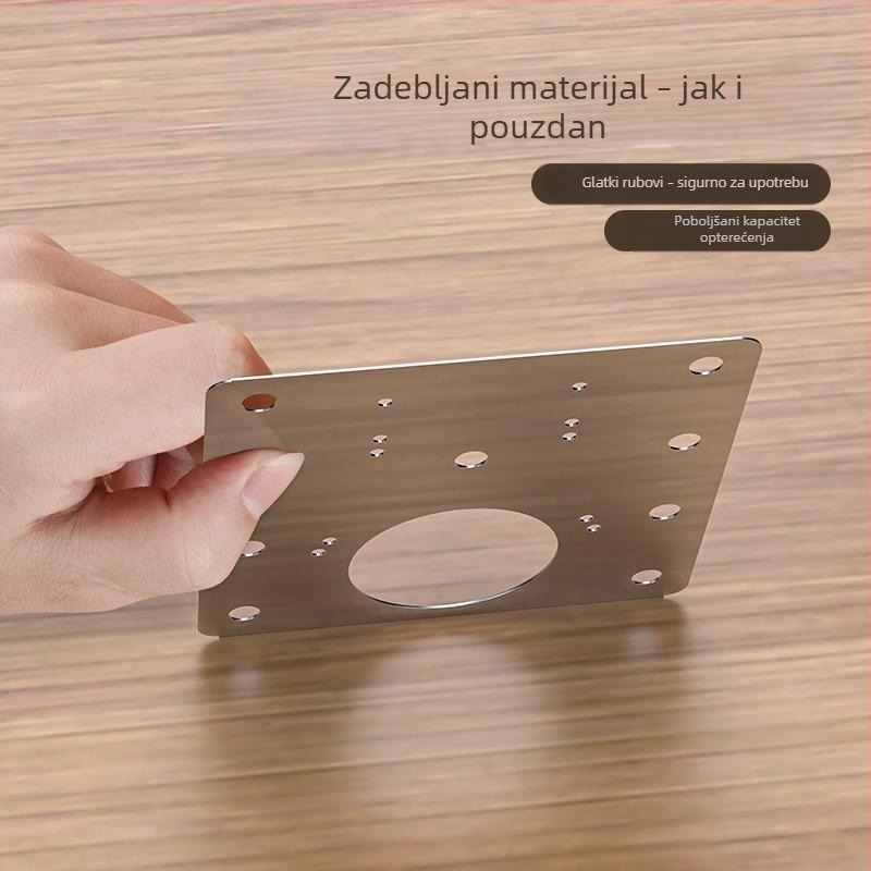Nehrđajući čelična pločica za popravak šarki za ormariće i garderobe – dodatak za vrata ormara, moderan minimalistički dizajn