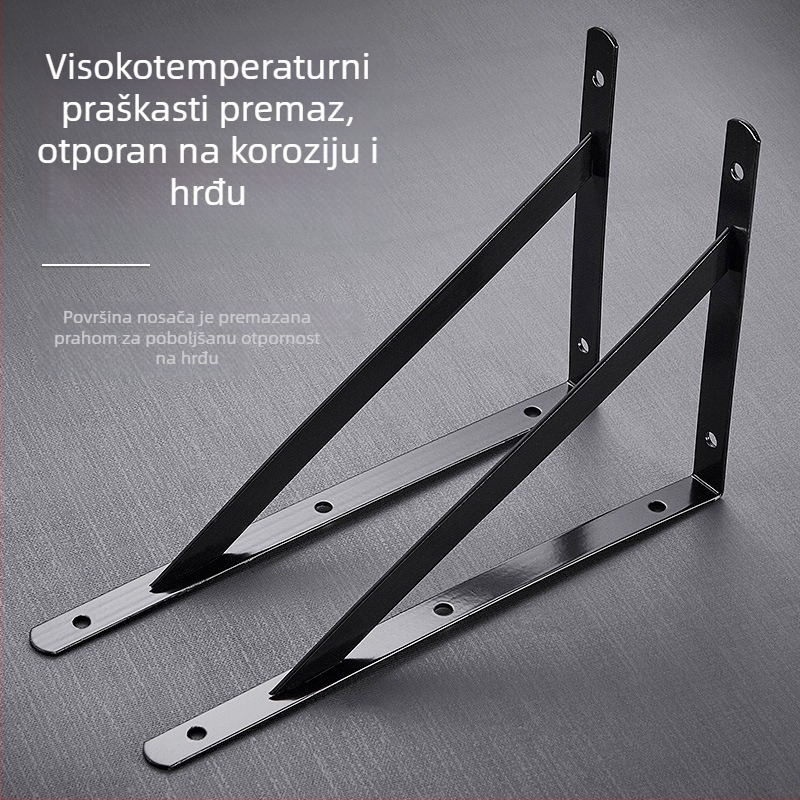 Metalni trokutasti držač za policu, kutni nosač za police, nosivi hardver za skladištenje