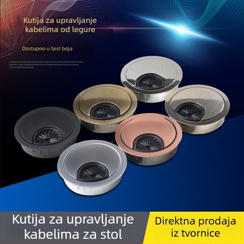 Kružni poklopac otvora za kabel za stol – dekorativni kružni poklopac za otvore promjera 35/50/53/60/80 mm, cinkova legura, elektroplatirano
