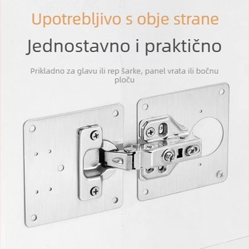 Ploča za montažu šarki za ormarićna vrata – ploča za popravak šarki i fiksna ploča za rupe šarki