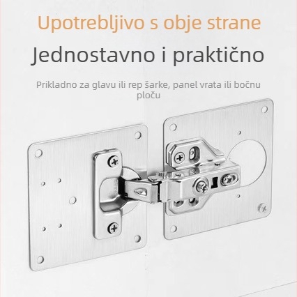 Ploča za montažu šarki za ormarićna vrata – ploča za popravak šarki i fiksna ploča za rupe šarki
