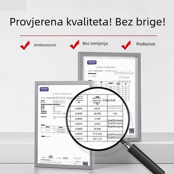 Šarka od nehrđajućeg čelika 304, debljine 2,0 mm, za vrata ormara i garderobe, s hidrauličkim amortizerom, model ZH-699