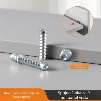 Skrivene spojne štapove za tanke ploče – hardver za ormari i namještaj