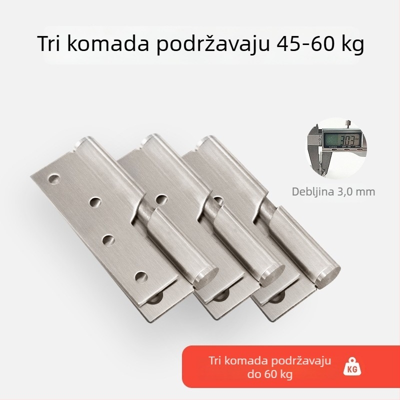 Šarka za vrata od nehrđajućeg čelika 304 s automatskim zatvaranjem i podiznim mehanizmom, pogodna za pregradna vrata ( garderobe i kupaonice ), debljina 4 inča