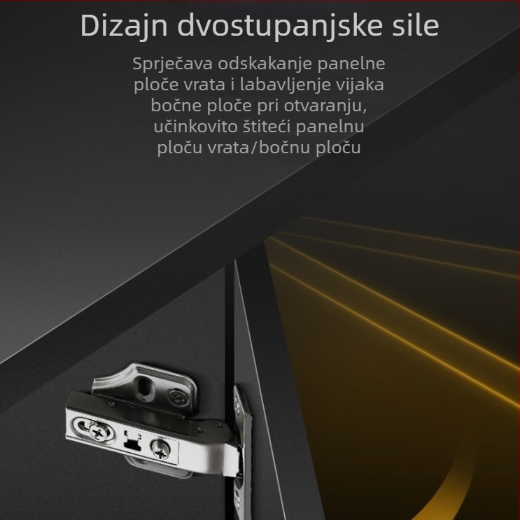 Left Neighbor Delta hidraulična šarka s fiksnom ugradnjom, ETA šarka malog kuta s tlmj‑ enjem (Model 990217/990220)