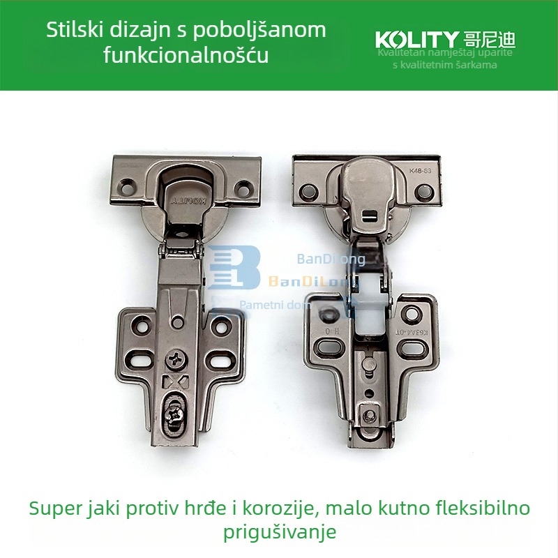 Pantan s dvostupanjski mehanizmom s tlomom za debele vrata ormara i garderobe, titanijum legura, otporna na koroziju