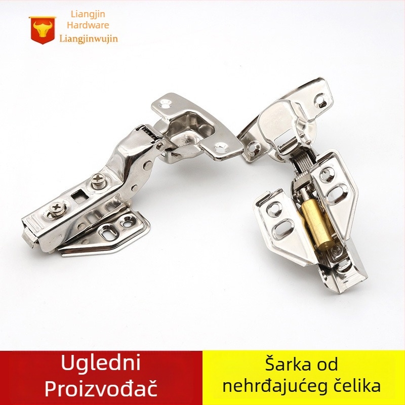 304 nehrđajući čelik hidraulična šarka za ormarske vrata s amortizacijom, oblik aviona