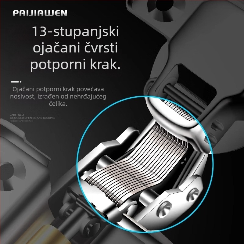 Panta za kuhinjski ormar od nehrđajućeg čelika 304 sa oprugom i tlimačem za tiho zatvaranje