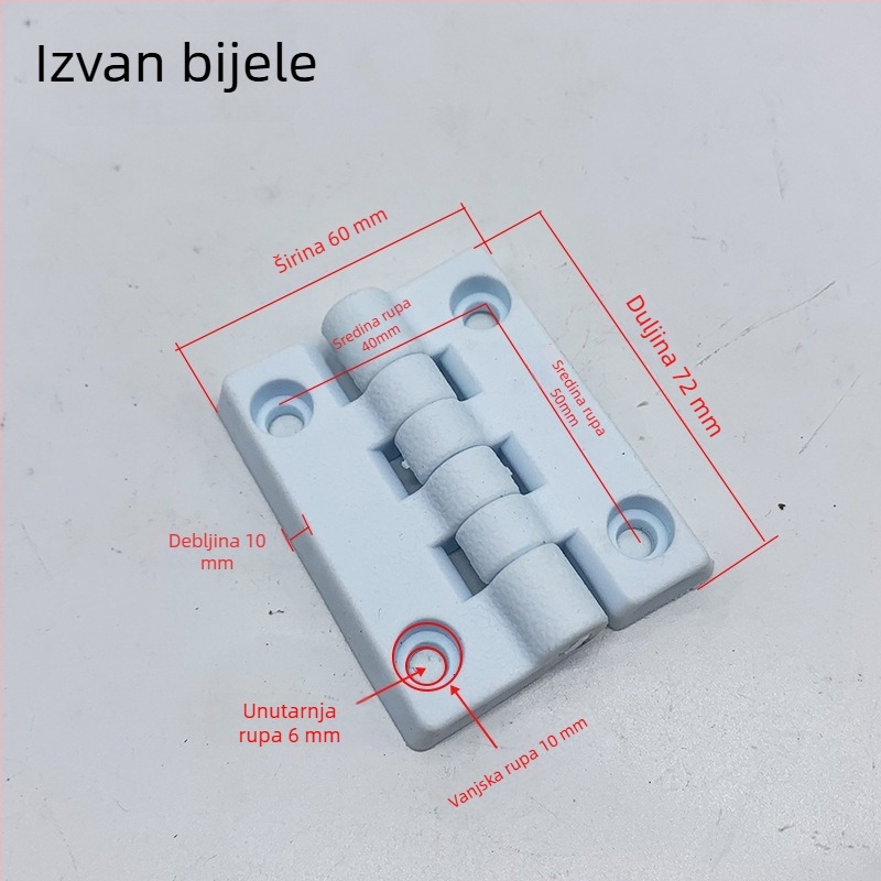 Plastične PP šarke za električne ormariće, industrijski šark, 103x83x12 mm