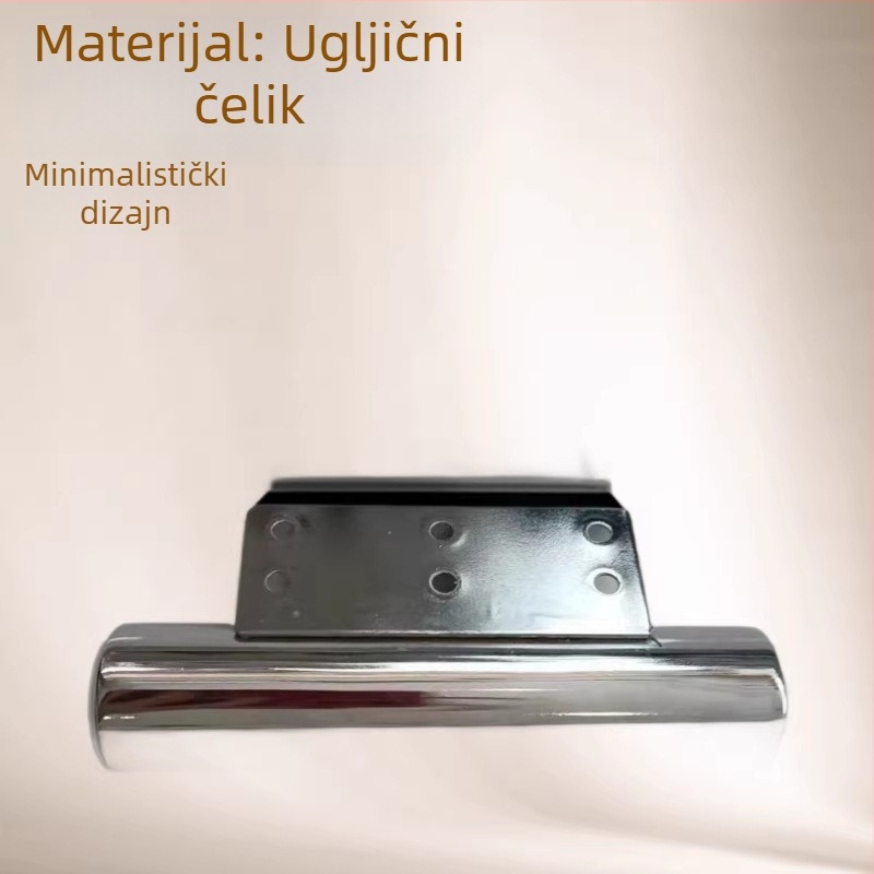 Noge za kauč od ugljičnog čelika, cijevi s kvadratnim završecima i brtvom na oba kraja, model 002, moderni minimalistički stil, pogodno za kupaonske ormariće