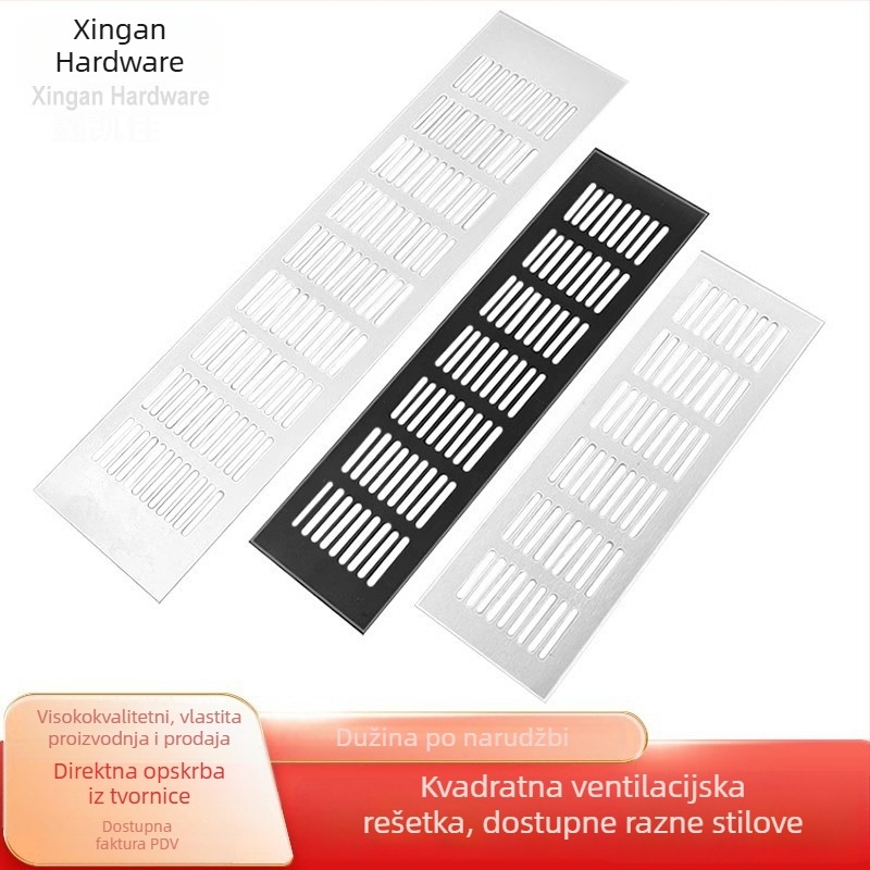 Pokrov za ventilacijsku mrežu za ormane i ormariće za cipele, od aluminijske legure, moderan jednostavan dizajn