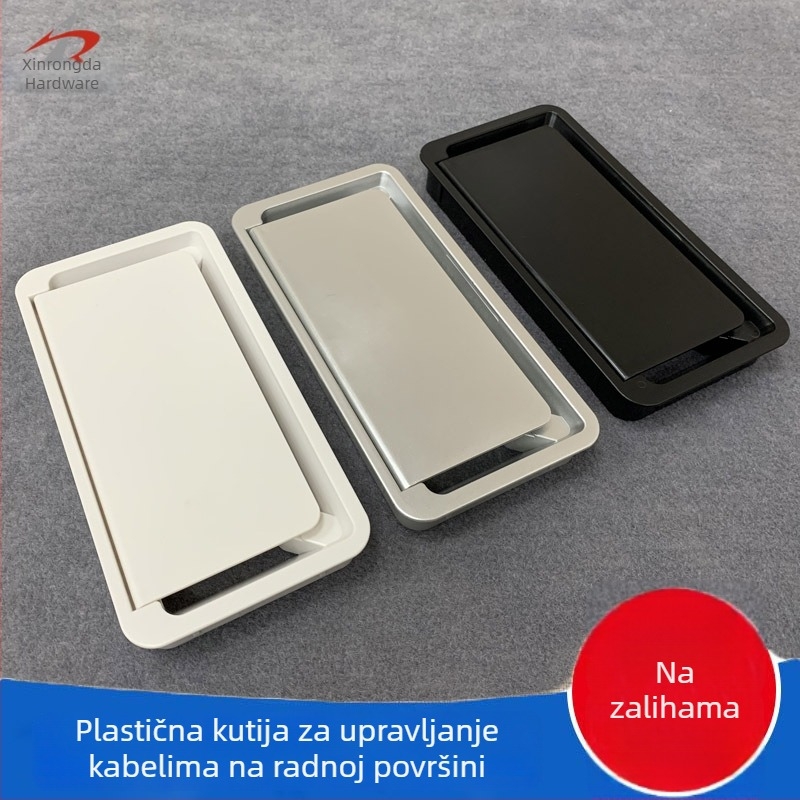 Plastična kutija za kabel za ured, pravokutna kutija s preklopnim poklopcem za upravljanje kabelima