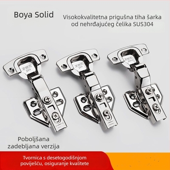 689B model: hidraulični šarniri za ormarske vrata od 304 nehrđajućeg čelika, debljina 1,2 mm, s amortizatorom i oprugom hardvera