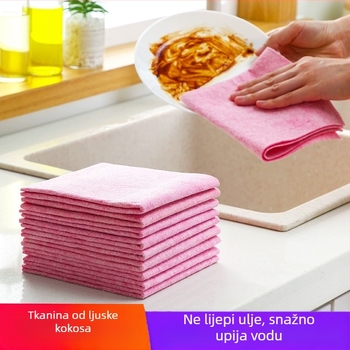 Krpa od kokosove ljuske za kuhinju – upija, bez dlačica, debeli apsorber masnoće i lako se čisti.