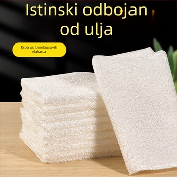 Krpa za suđe od bambusovih vlakana – kuhinjska upotreba, lako se čisti, bez dlačica, upija ulje i vodu.