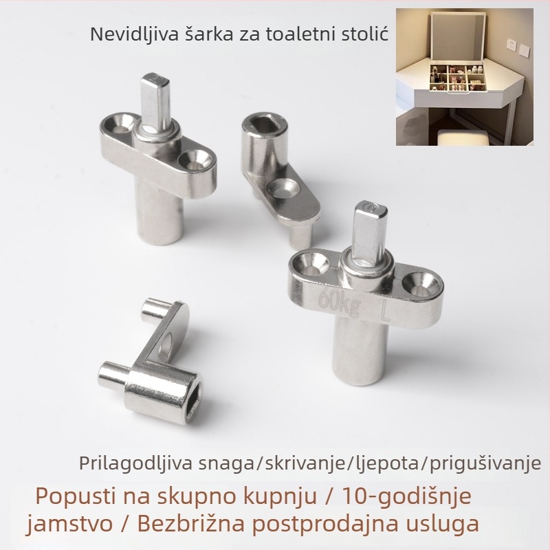 Skriveni šarke s amortizerom za toaletni stol za šminkanje, mehanizam podizanja i spuštanja, teški