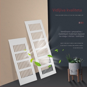 Prozračna mreža od aluminijske legure za vrata ormara, pravokutna rešetka za odvod topline i ventilaciju garderoba i ormara za cipele