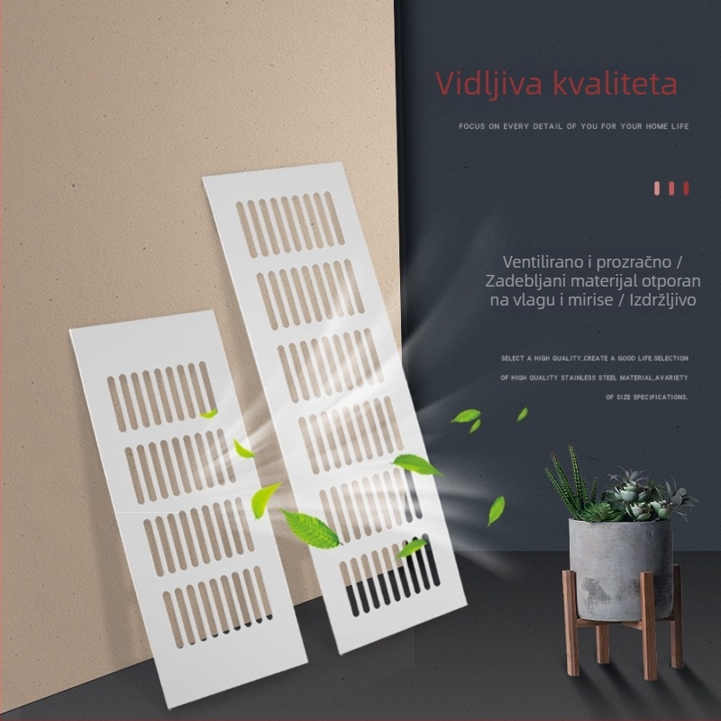 Prozračna mreža od aluminijske legure za vrata ormara, pravokutna rešetka za odvod topline i ventilaciju garderoba i ormara za cipele