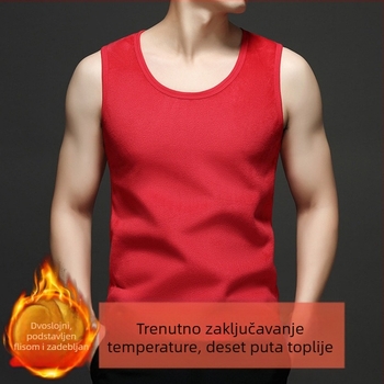 Zimska muška unutarnja termo vest s dvostrukim zlatnim baršunom i fleece podstavom, 320 g