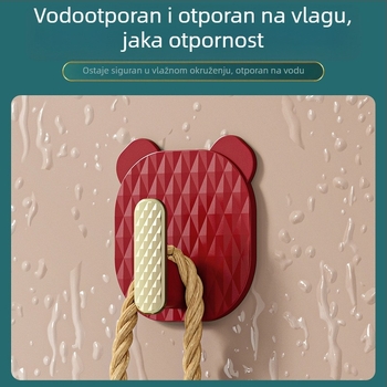 Vješalica bez bušenja s jakim ljepljivim držačem, za vrata, kupaonicu i kuhinju, skladištenje ključeva, bez tragova