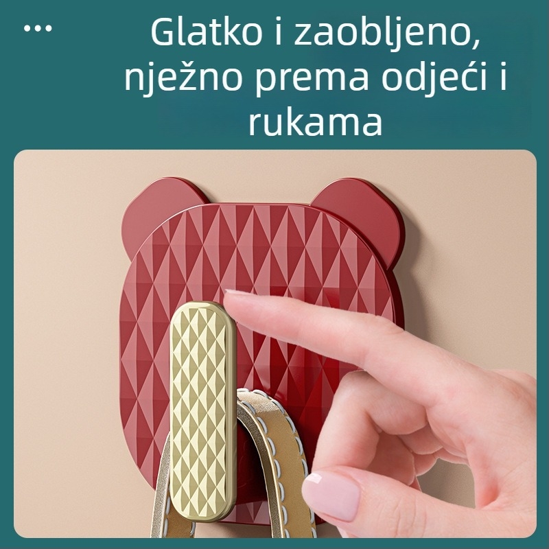 Vješalica bez bušenja s jakim ljepljivim držačem, za vrata, kupaonicu i kuhinju, skladištenje ključeva, bez tragova