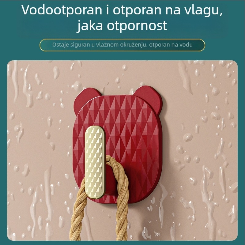 Vješalica bez bušenja s jakim ljepljivim držačem, za vrata, kupaonicu i kuhinju, skladištenje ključeva, bez tragova
