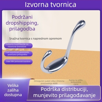 Kuka od cinkovog legura, metalna jednostruka kuka za vrata, kupaonica