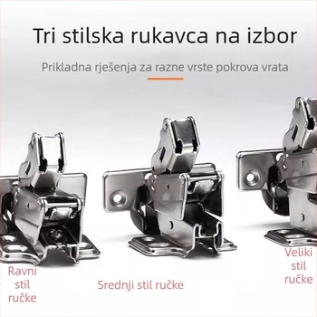 Šarka s tlumenjem za 165° veliki kut, 180° potpuno pokrivanje, vrata kutne ormariće od nehrđajućeg čelika s otvorom od 175°