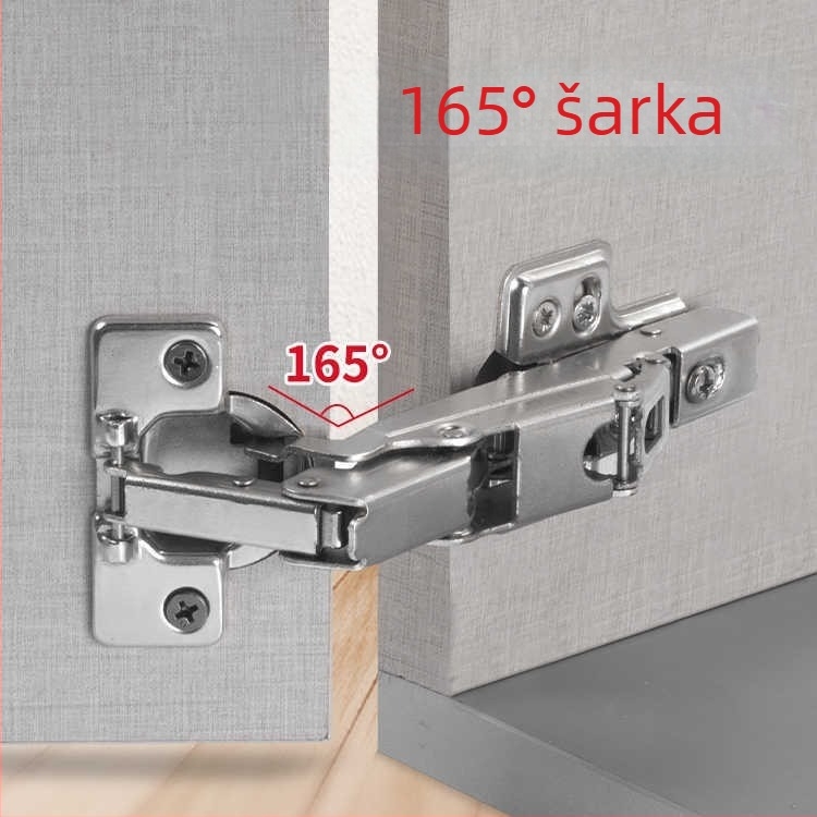 Šarka s tlumenjem za 165° veliki kut, 180° potpuno pokrivanje, vrata kutne ormariće od nehrđajućeg čelika s otvorom od 175°