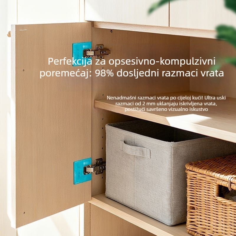 Dijelić pozicioniranja šarke za garderobu – plastični alat za montažu u modernom minimalističkom stilu