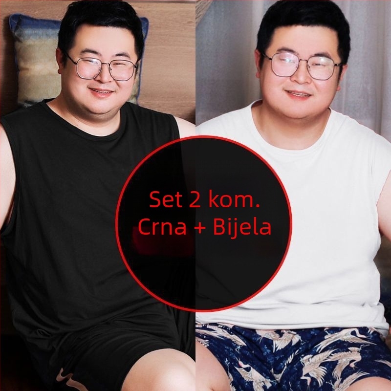 Muški bez rukava top s širokim ramenima, ljeto, jednobojna boja, ležeran kroj, plus veličina