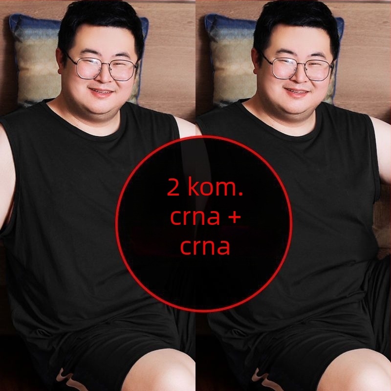 Muški bez rukava top s širokim ramenima, ljeto, jednobojna boja, ležeran kroj, plus veličina