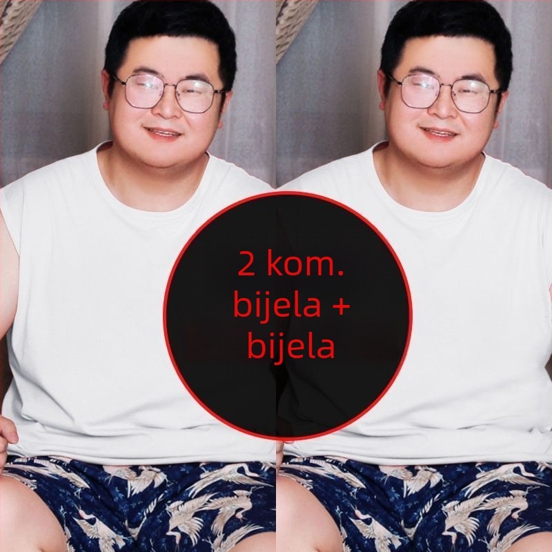 Muški bez rukava top s širokim ramenima, ljeto, jednobojna boja, ležeran kroj, plus veličina