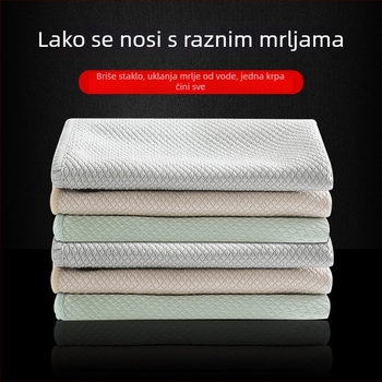 Kuhinjska krpa s teksturom ljuskica ribe za čišćenje stakla, bez tragova vode, upijajuća, bez dlačica, bez mrlja