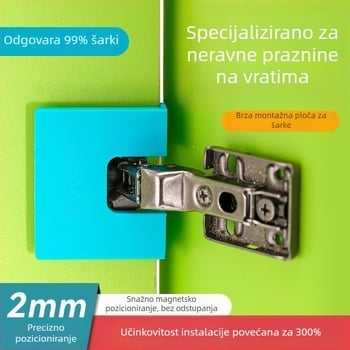 Komad za pozicioniranje šarki za brzo postavljanje vrata i ormara, razmak 2 mm