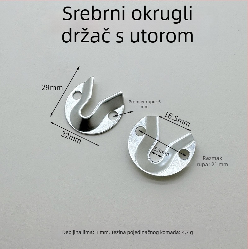 Šarke za vrata ormara i garderobe, kutni metalni nosači premazani bojom, ploče za povezivanje vrata, namještajni pribor, kutne sajle