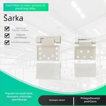 Pantovi za vrata i prozore od plastično‑čeličnog materijala, kasetna izvedba, protivkrađa, kupaonski pribor