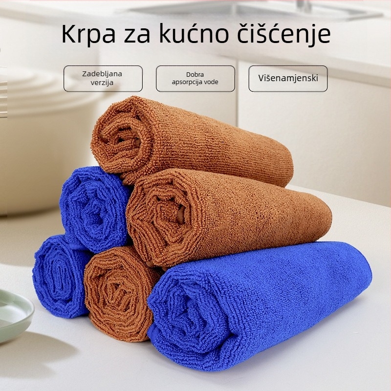 Mikrofibrirana krpa za čišćenje, debela i upijajuća, za kućno čišćenje, brisanje stolova i pranje automobila