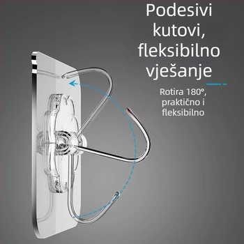 Snažni ljepljivi kukici, montaža bez bušenja, zidni kukici za vješanje odjeće iza vrata, izdržljivi kuhinjski kuki, bez tragova ljepila, do 1 kg.
